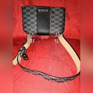 Michael Kors Black and Gray Belt  Bag